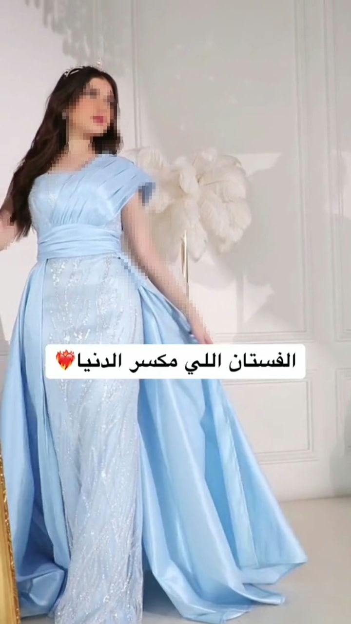 فستان سهرة طويل باللون اللبني الرقيق اجمل فساتين السعودية